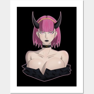 Succubus Horned Girl Halloween Posters and Art